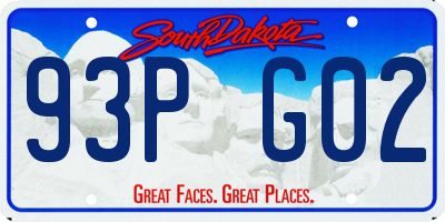 SD license plate 93PG02