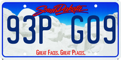 SD license plate 93PG09