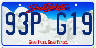 SD license plate 93PG19