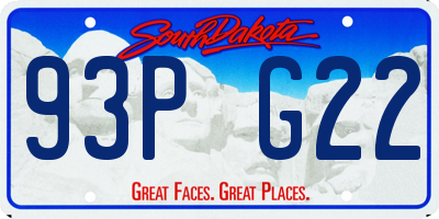 SD license plate 93PG22