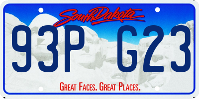 SD license plate 93PG23