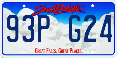 SD license plate 93PG24