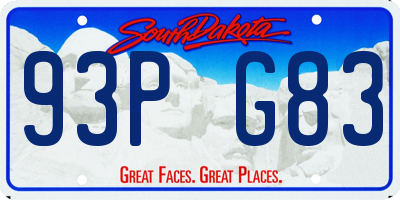 SD license plate 93PG83