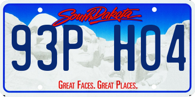 SD license plate 93PH04