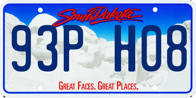 SD license plate 93PH08