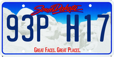 SD license plate 93PH17