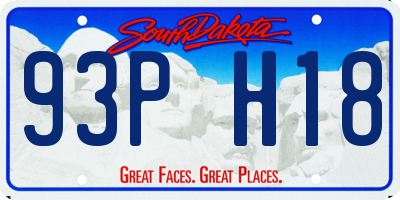 SD license plate 93PH18