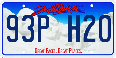 SD license plate 93PH20