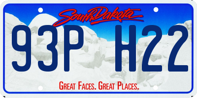 SD license plate 93PH22