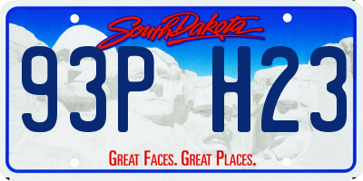 SD license plate 93PH23