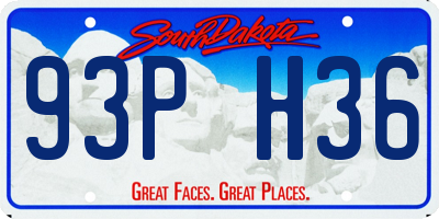 SD license plate 93PH36