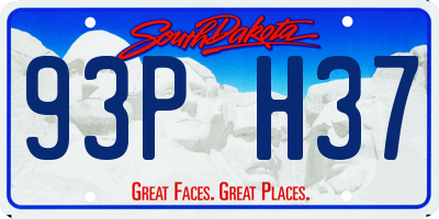 SD license plate 93PH37