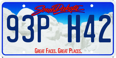 SD license plate 93PH42