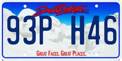 SD license plate 93PH46