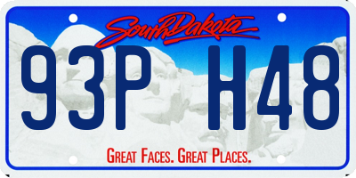 SD license plate 93PH48