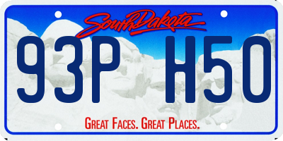 SD license plate 93PH50