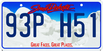 SD license plate 93PH51