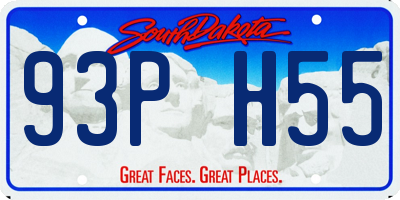 SD license plate 93PH55