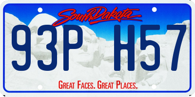SD license plate 93PH57