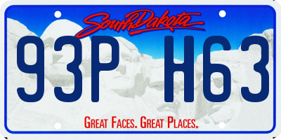 SD license plate 93PH63