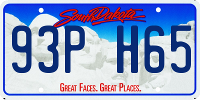 SD license plate 93PH65