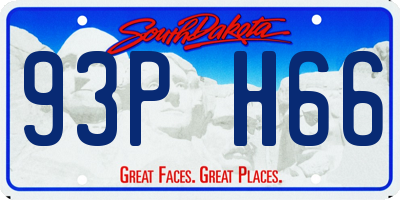 SD license plate 93PH66