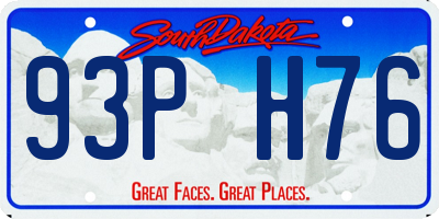 SD license plate 93PH76