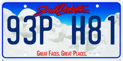 SD license plate 93PH81