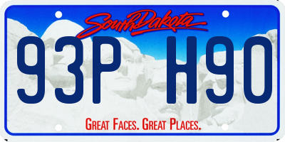 SD license plate 93PH90