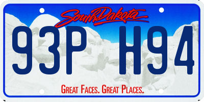 SD license plate 93PH94
