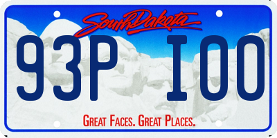 SD license plate 93PI00