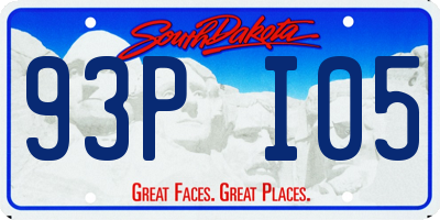 SD license plate 93PI05