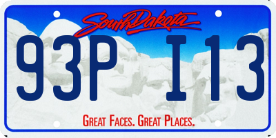 SD license plate 93PI13