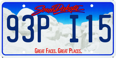 SD license plate 93PI15