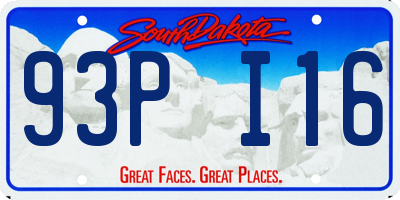 SD license plate 93PI16