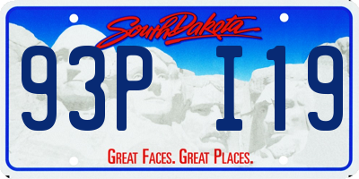 SD license plate 93PI19