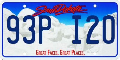 SD license plate 93PI20
