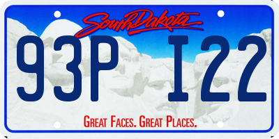 SD license plate 93PI22