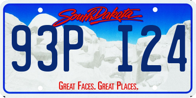 SD license plate 93PI24