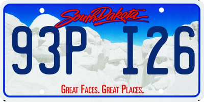 SD license plate 93PI26