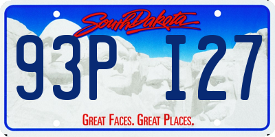 SD license plate 93PI27