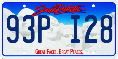 SD license plate 93PI28