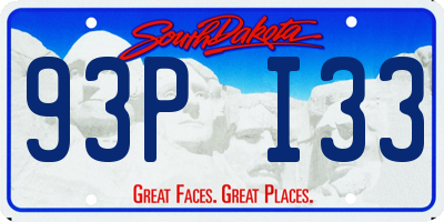 SD license plate 93PI33