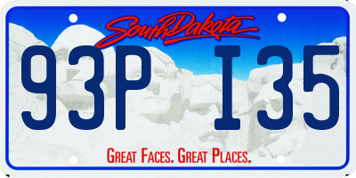 SD license plate 93PI35