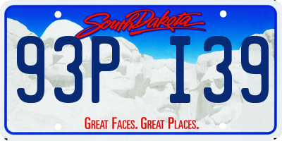 SD license plate 93PI39