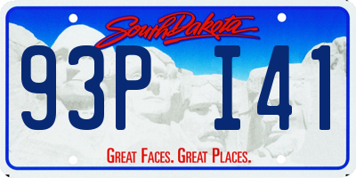 SD license plate 93PI41