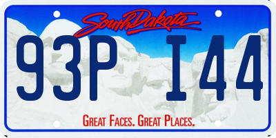 SD license plate 93PI44