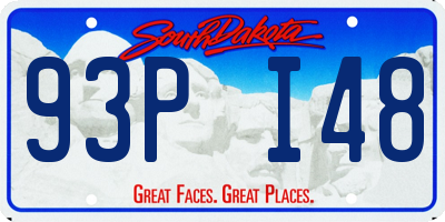 SD license plate 93PI48