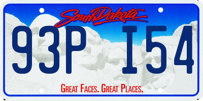 SD license plate 93PI54