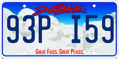 SD license plate 93PI59